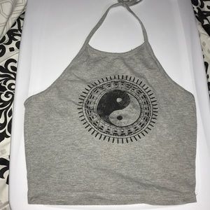 A cute gray crop top